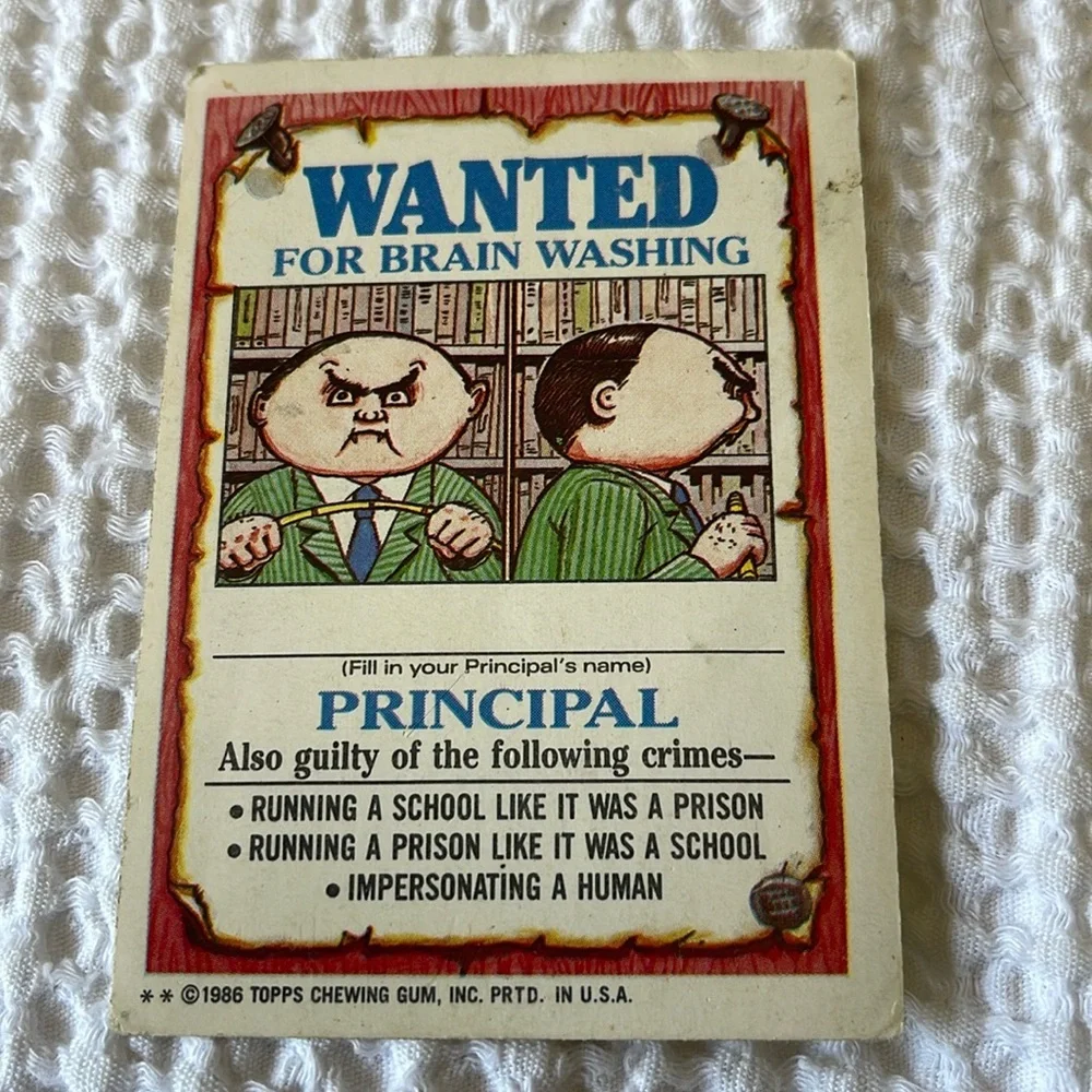 84a Vintage Garbage Pail Kids Card JOE BLOW 1986 - Picture 2 of 2